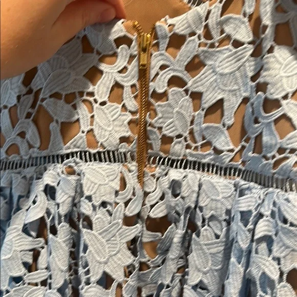 Self-Portrait Blue Sleeveless Sundress Midi - Picture 4 of 5